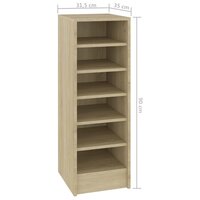 Schoenenkast 31,5x35x90 cm bewerkt hout sonoma eikenkleurig 7
