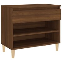 Schoenenkast 70x36x60 cm bewerkt hout bruin eikenkleur 2