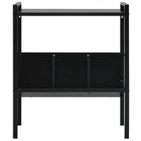 Boekenkast met 2 schappen 52x28x59 cm bewerkt hout zwart 3