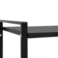 Boekenkast met 2 schappen 52x28x59 cm bewerkt hout zwart 6