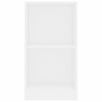 Boekenkast 40x24x75 cm bewerkt hout wit 4