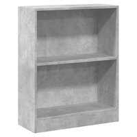 Boekenkast 60x24x76 cm bewerkt hout betongrijs 2