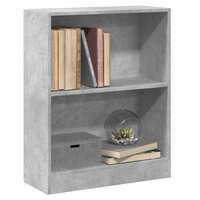Boekenkast 60x24x76 cm bewerkt hout betongrijs 4