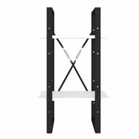 Boekenkast met 2 schappen 40x30x70 cm bewerkt hout wit 4