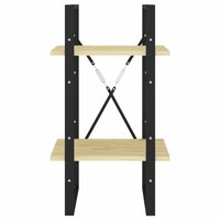 Boekenkast met 2 schappen 40x30x70 cm massief grenenhout 5