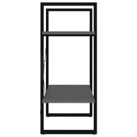 Boekenkast met 2 schappen 60x30x70 cm bewerkt hout grijs 6