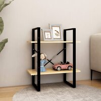 Boekenkast met 2 schappen 60x30x70 cm massief grenenhout 3