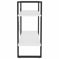 Boekenkast met 2 schappen 80x30x70 cm spaanplaat wit 5