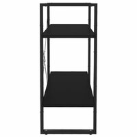 Boekenkast met 2 schappen 80x30x70 cm spaanplaat zwart 5