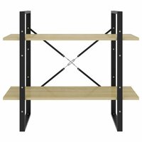 Boekenkast met 2 schappen 80x30x70 cm spaanplaat sonoma eiken 4