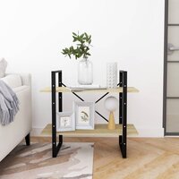 Boekenkast met 2 schappen 80x30x70 cm spaanplaat sonoma eiken 6