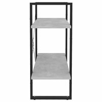 Boekenkast met 2 schappen 80x30x70 cm spaanplaat betongrijs 5