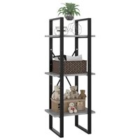 Boekenkast met 3 schappen 40x30x105 cm bewerkt hout betongrijs 4