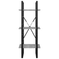 Boekenkast met 3 schappen 40x30x105 cm bewerkt hout betongrijs 5