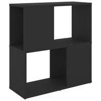 Boekenkast 60x24x63 cm bewerkt hout zwart 2