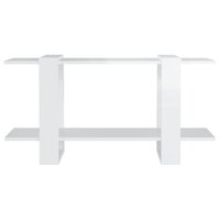 Boekenkast 100x30x51 cm bewerkt hout hoogglans wit 3