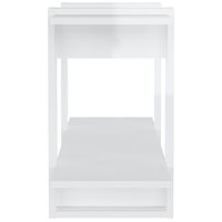 Boekenkast 100x30x51 cm bewerkt hout hoogglans wit 4