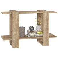 Boekenkast/kamerscherm 80x30x51 cm sonoma eikenkleurig 4