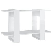 Boekenkast/kamerscherm 80x30x51 cm hoogglans wit 2