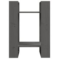 Boekenkast/kamerscherm 41x35x57 cm massief grenenhout grijs 3