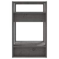 Boekenkast/kamerscherm 41x35x57 cm massief grenenhout grijs 4