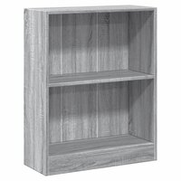 Boekenkast 60x24x76 cm bewerkt hout grijs sonoma eikenkleurig 2