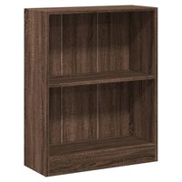 Boekenkast 60x24x76 cm bewerkt hout bruin eikenkleur 2