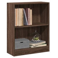 Boekenkast 60x24x76 cm bewerkt hout bruin eikenkleur 4