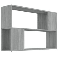 Boekenkast 100x24x63 cm bewerkt hout grijs sonoma eikenkleurig 2