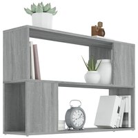 Boekenkast 100x24x63 cm bewerkt hout grijs sonoma eikenkleurig 4