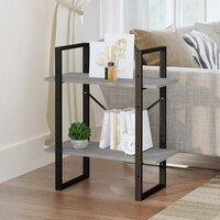 Boekenkast 60x30x70 cm bewerkt hout grijs sonoma eikenkleurig 3