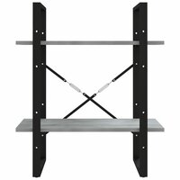 Boekenkast 60x30x70 cm bewerkt hout grijs sonoma eikenkleurig 5