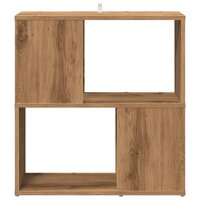 Boekenkast 60x24x63 cm bewerkt hout artisanaal eikenkleur 4