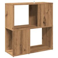 Boekenkast 60x24x63 cm bewerkt hout artisanaal eikenkleur 6