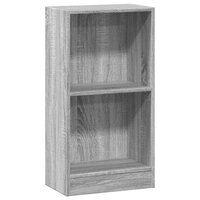 Boekenkast 40x24x76 cm bewerkt hout grijs sonoma eikenkleurig 2