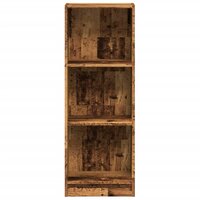 Boekenkast 40x24x109 cm bewerkt hout oud houtkleurig 4