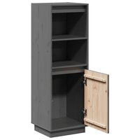 Hoge kast 37x34x110 cm massief grenenhout grijs 5