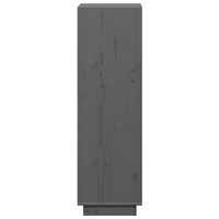 Hoge kast 37x34x110 cm massief grenenhout grijs 6