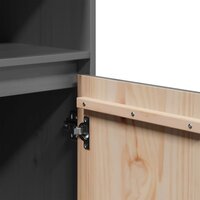 Hoge kast 37x34x110 cm massief grenenhout grijs 9