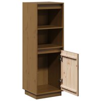 Hoge kast 37x34x110 cm massief grenenhout honingbruin 5