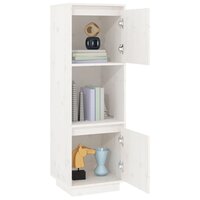 Hoge kast 38x35x117 cm massief grenenhout wit 9