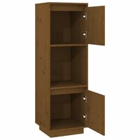 Hoge kast 38x35x117 cm massief grenenhout honingbruin 4
