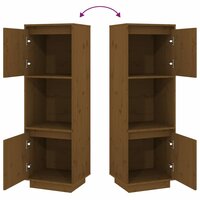 Hoge kast 38x35x117 cm massief grenenhout honingbruin 7