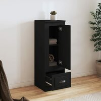 Hoge kast 36x35,5x103,5 cm bewerkt hout zwart 3