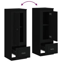 Hoge kast 36x35,5x103,5 cm bewerkt hout zwart 8