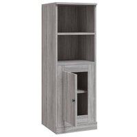 Hoge kast 36x35,5x103,5 cm bewerkt hout grijs sonoma eikenkleur 8