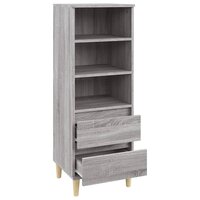 Hoge kast 40x36x110 cm bewerkt hout grijs sonoma 4