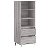 Hoge kast 40x36x110 cm bewerkt hout grijs sonoma 2