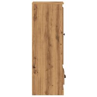 Hoge kast 36x35,5x103,5 cm bewerkt hout artisanaal eikenkleurig 6