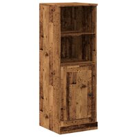 Hoge kast 36x35,5x103,5 cm bewerkt hout oud houtkleurig 2